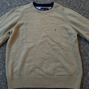 Tommy Hilfiger Cream Crewneck Sweater Size L 100% Cotton